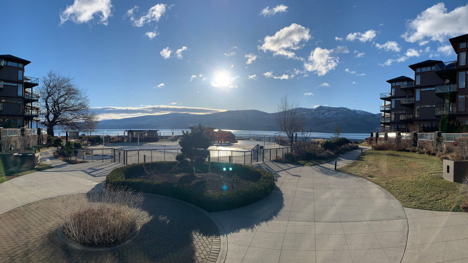 The view of Okanagan Lake from The Cove Resort in West Kelowna, BC, Canada | home to The Landing waterfront restaurant wine bar with a continually evolving menu and great service